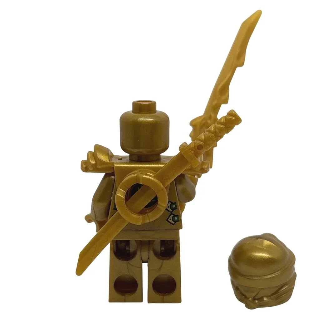 LEGO Ninjago Golden Lloyd Minifigure with Armor and Dual Swords njo073 Gold